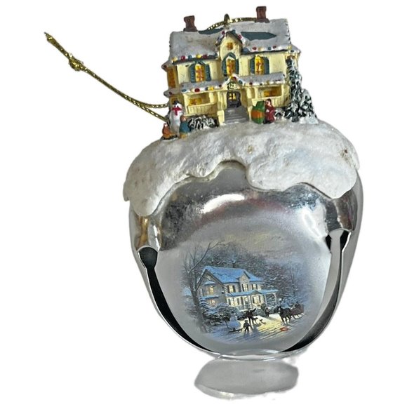 3 The Ashton Drake Galleries Thomas Kinkade Sleigh Bell Ornament Collection 2006 - Picture 11 of 12